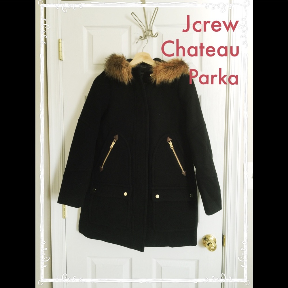 Jcrew Black Chateau Parka